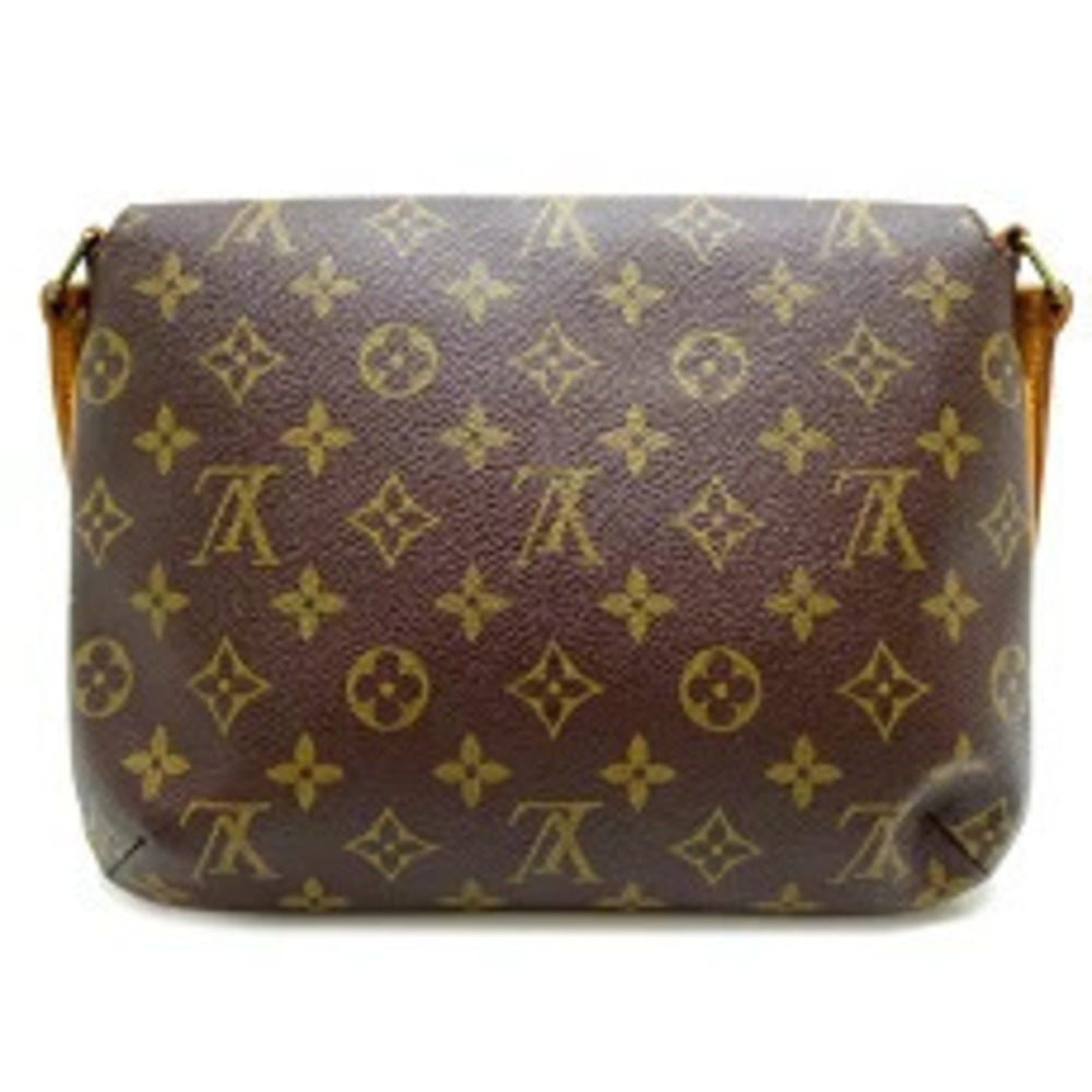 Louis Vuitton Brown Monogram Strap Bag Short Tango Musette Shoulder Brown